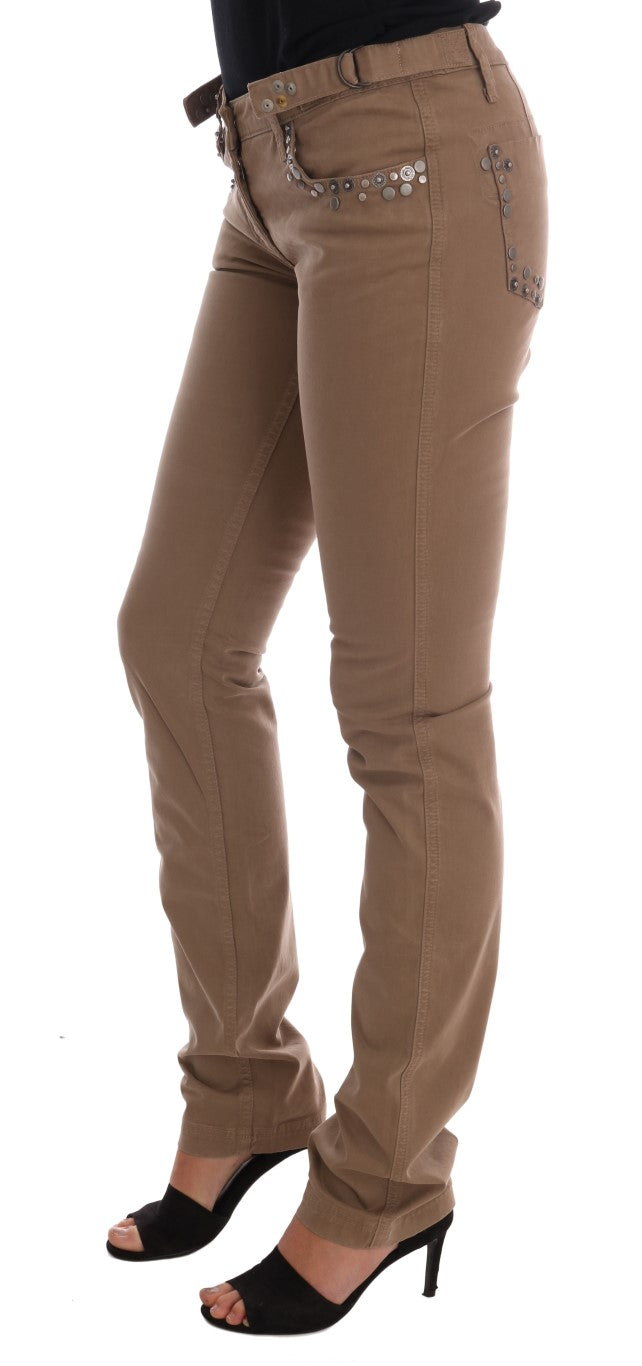 Pair of women's jeans with embellishments on legs