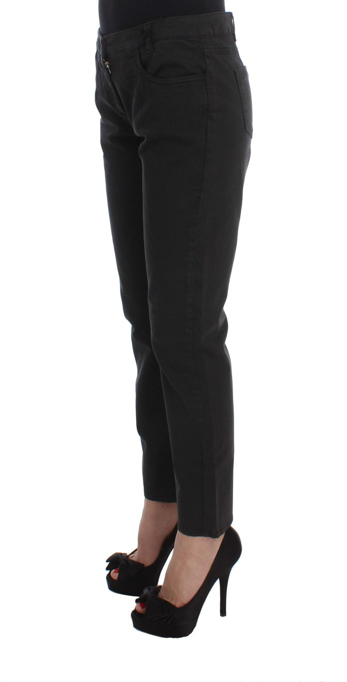 Pair of black pants with a high waist