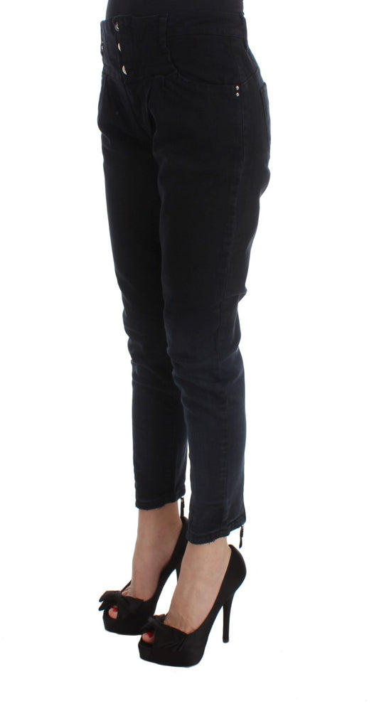 Pair of black jeans with zipper detailing