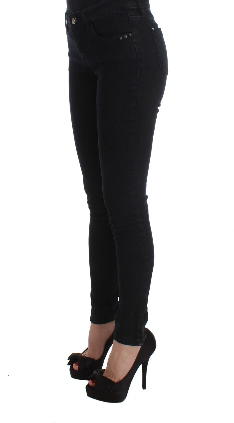 Pair of black high heel shoes