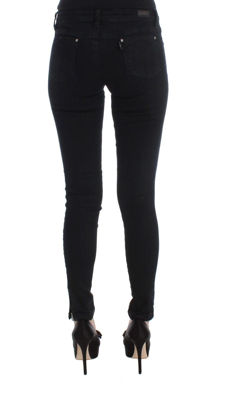 Pair of black skinny jeans on a mannequin