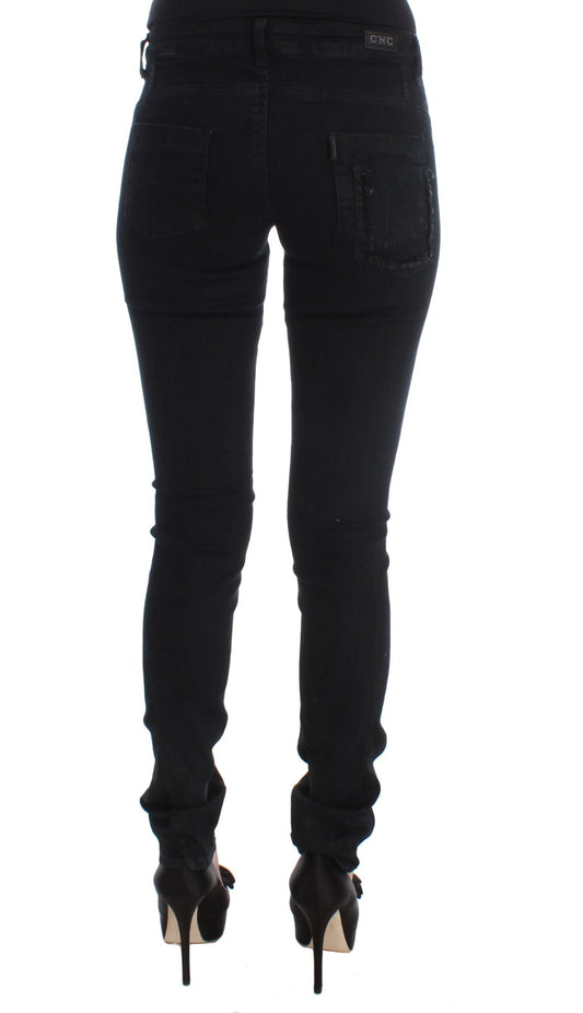 Pair of black skinny jeans on a mannequin
