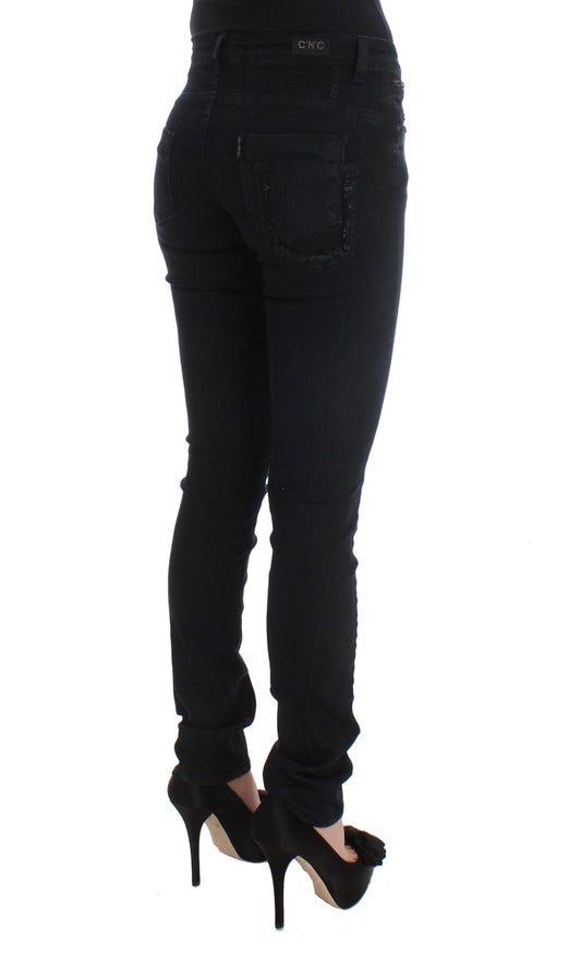 Pair of black skinny jeans on a mannequin