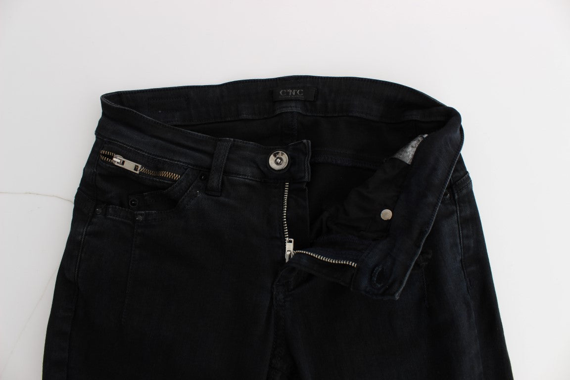 Pair of black jeans with zippered pockets