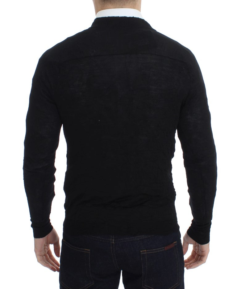 Black long sleeve shirt on mannequin