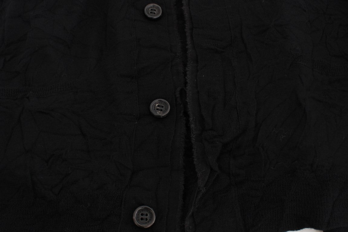 Black jacket with buttons on front