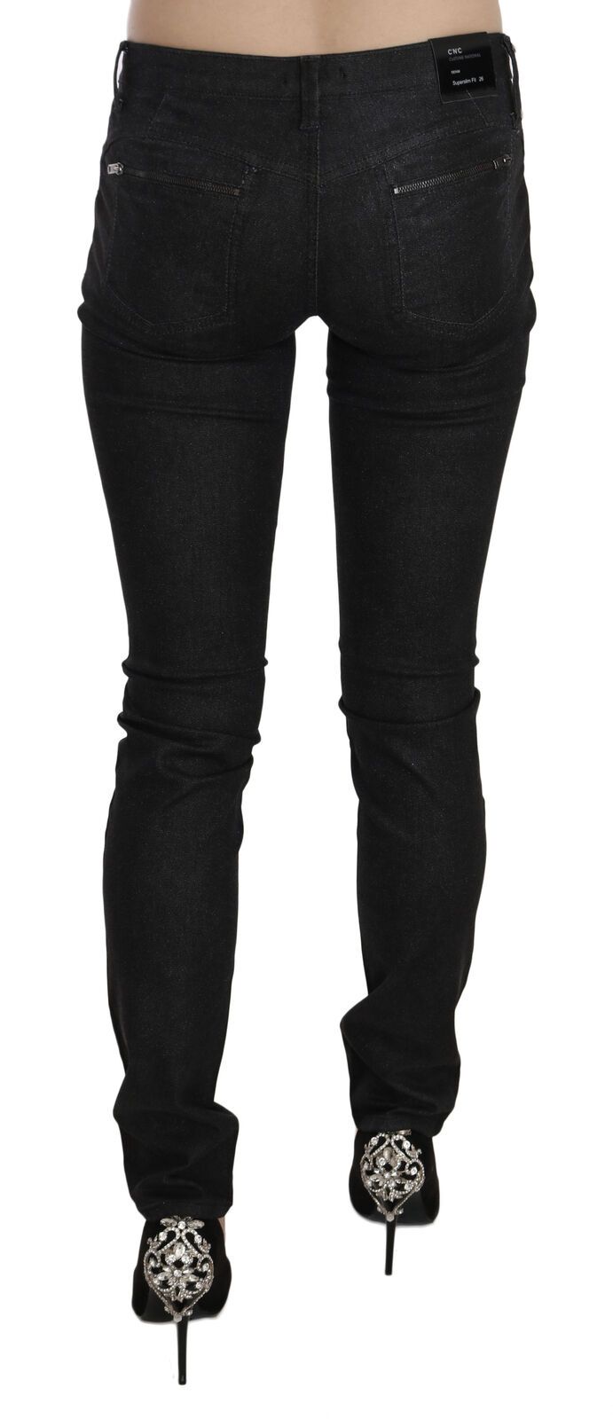 Pair of black skinny jeans on a mannequin