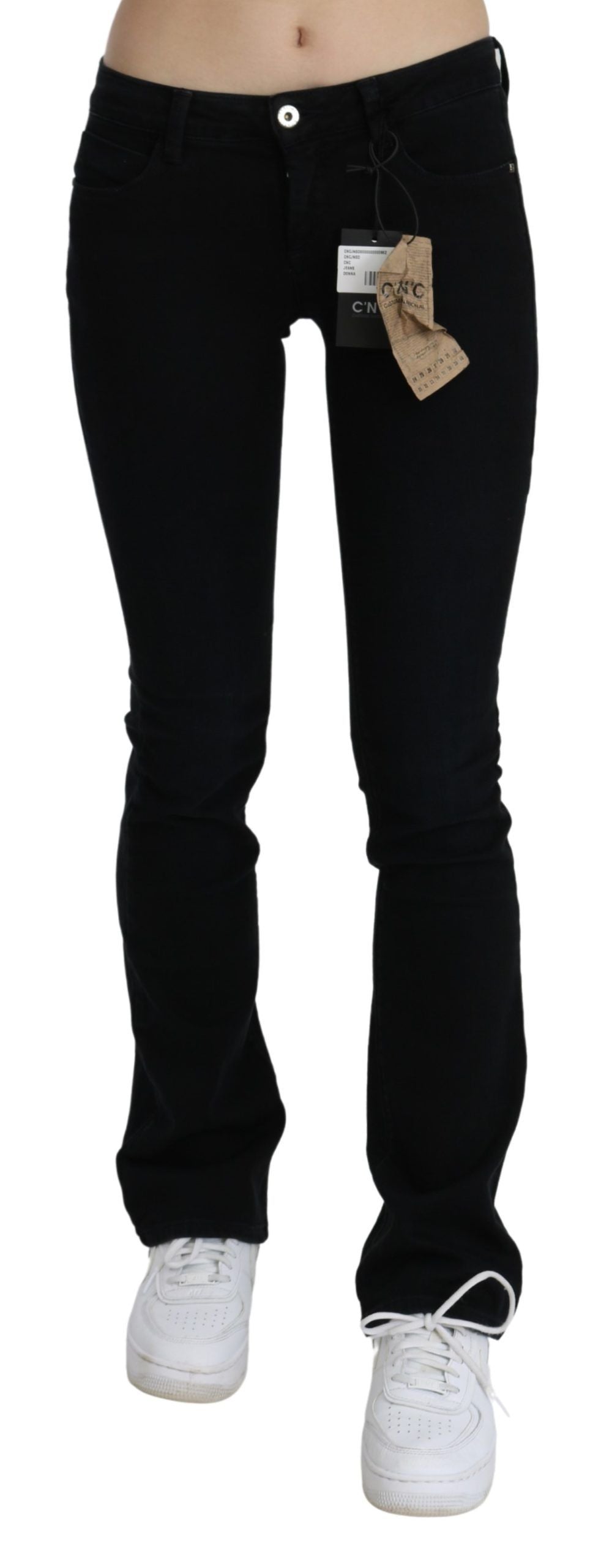 Pair of black skinny jeans on a mannequin