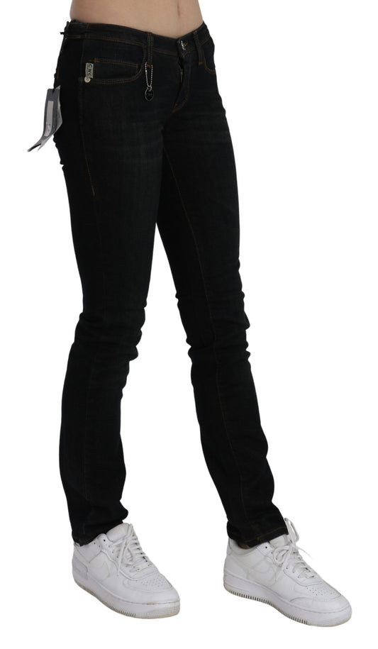 Pair of dark blue jeans on a mannequin
