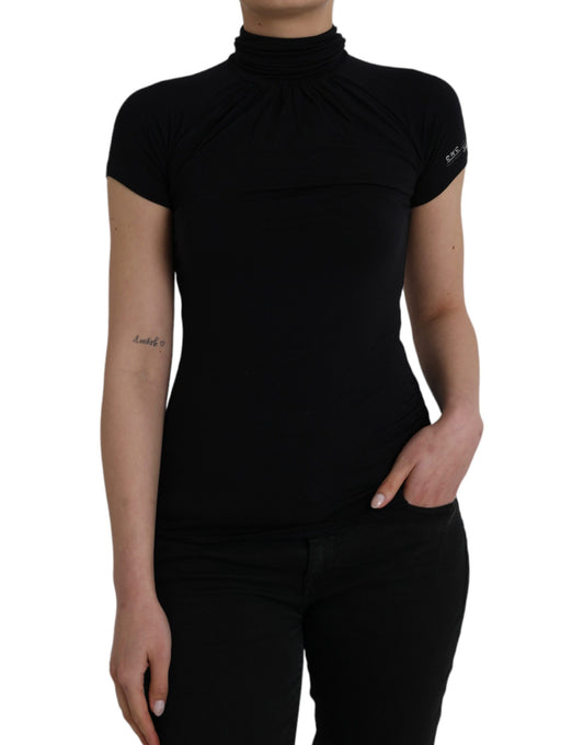Black long sleeve top on a woman