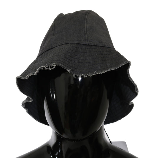 Black bucket hat on display mannequin