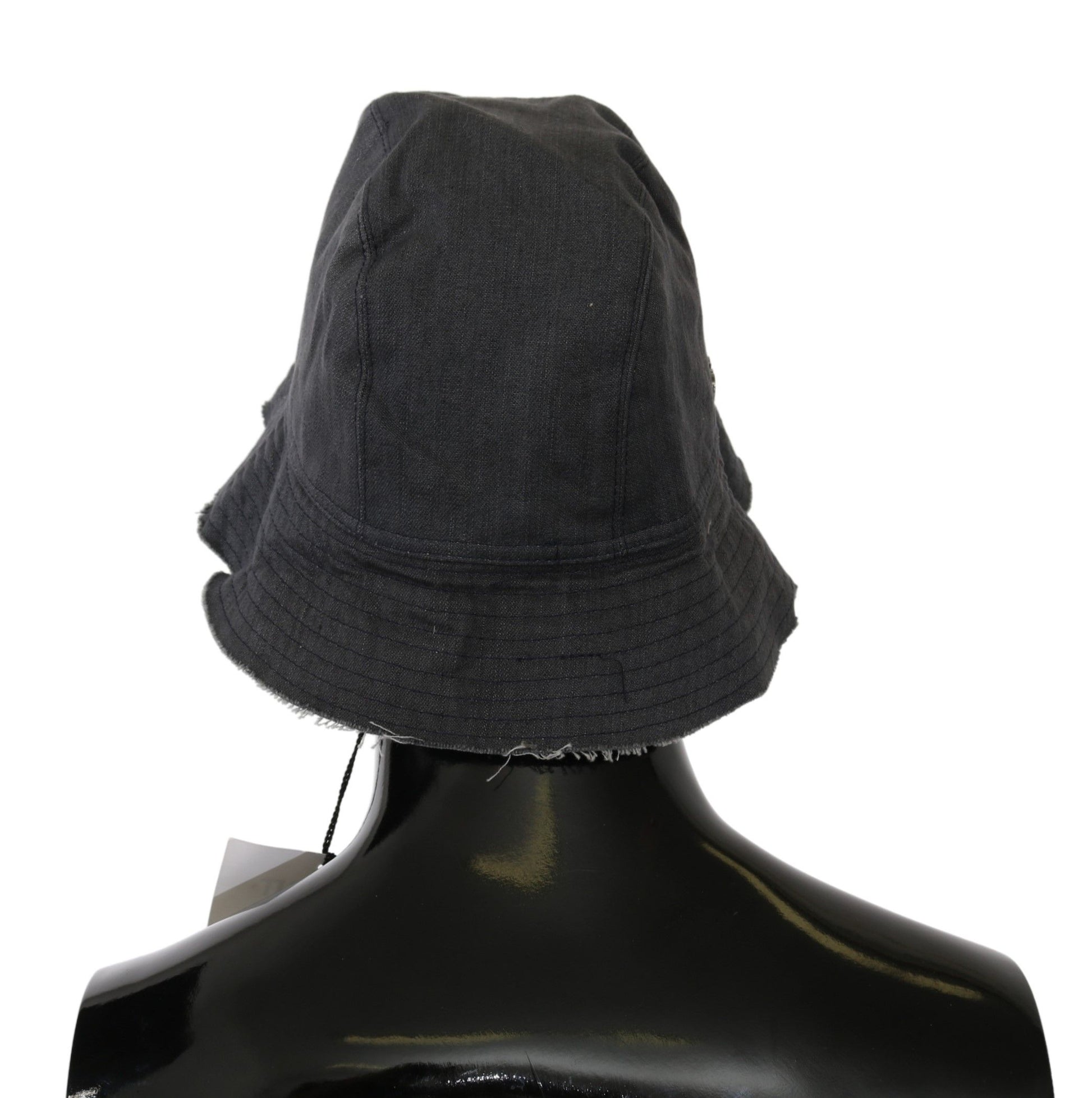 Black bucket hat on mannequin head