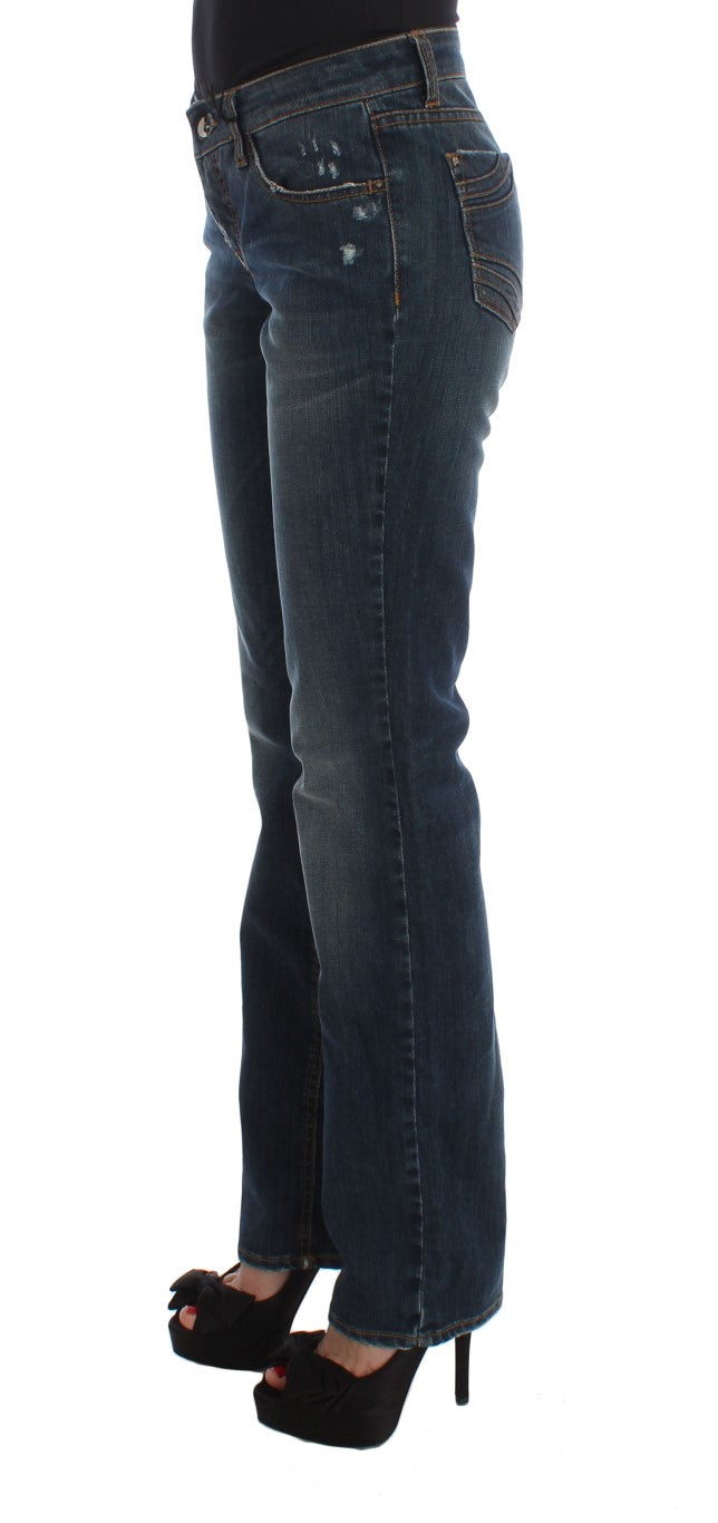 Pair of women's jeans with faded wash