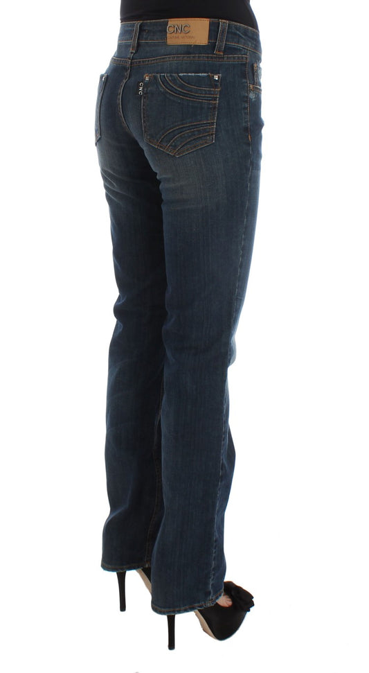 Blue denim jeans on a mannequin