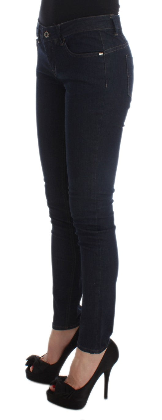 Pair of dark blue jeans on a mannequin