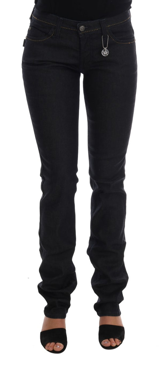 Pair of dark blue jeans on a mannequin