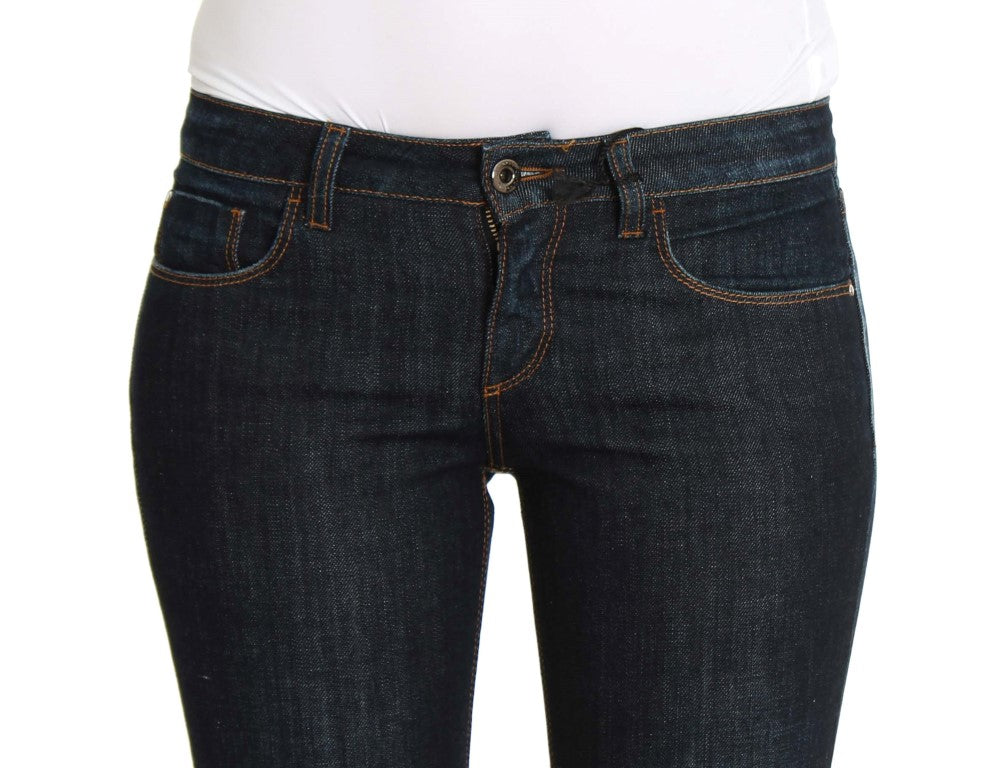 Pair of blue jeans on a mannequin torso