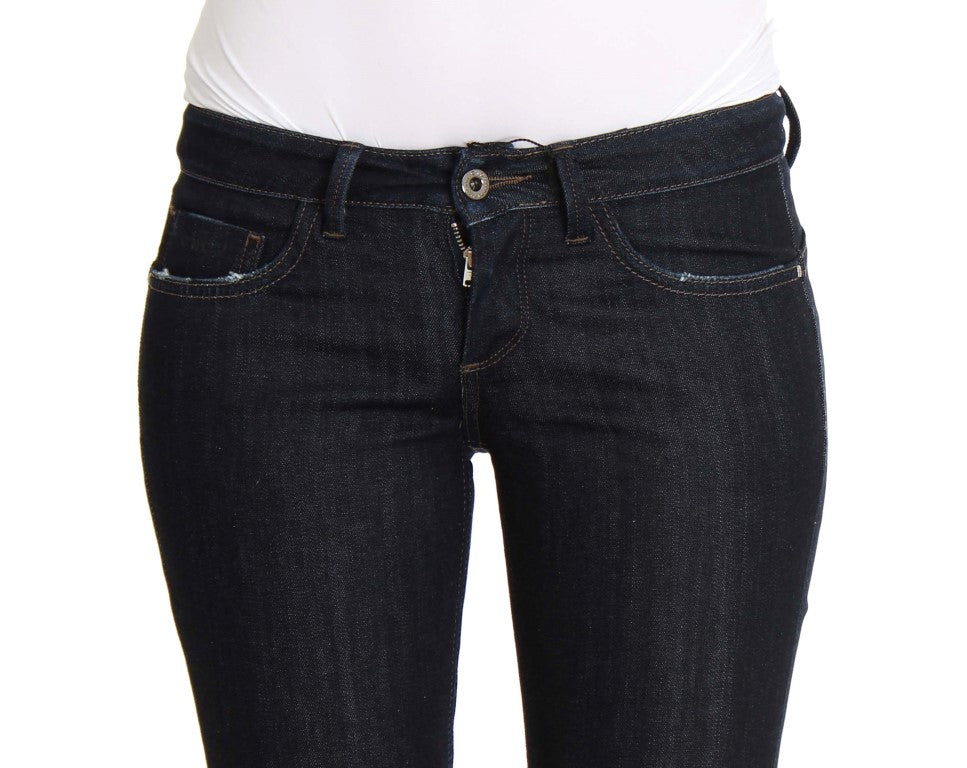Pair of blue jeans on a mannequin torso
