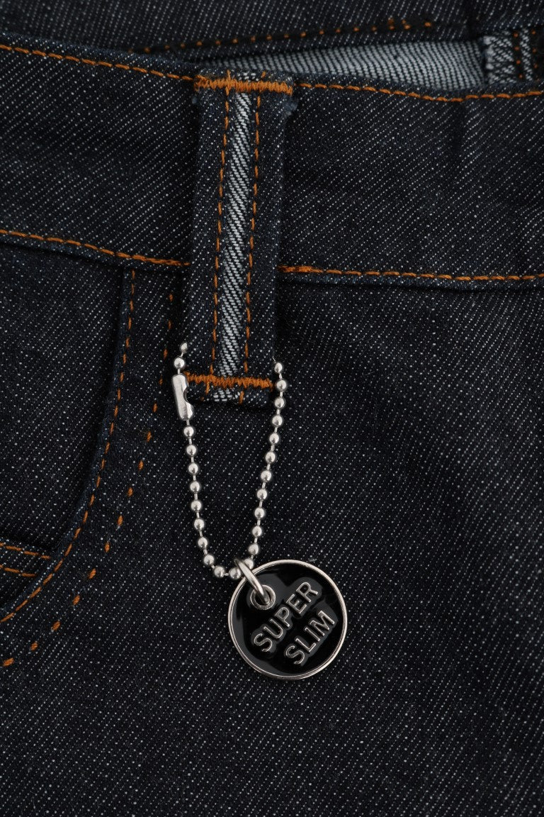 Silver charm on jeans