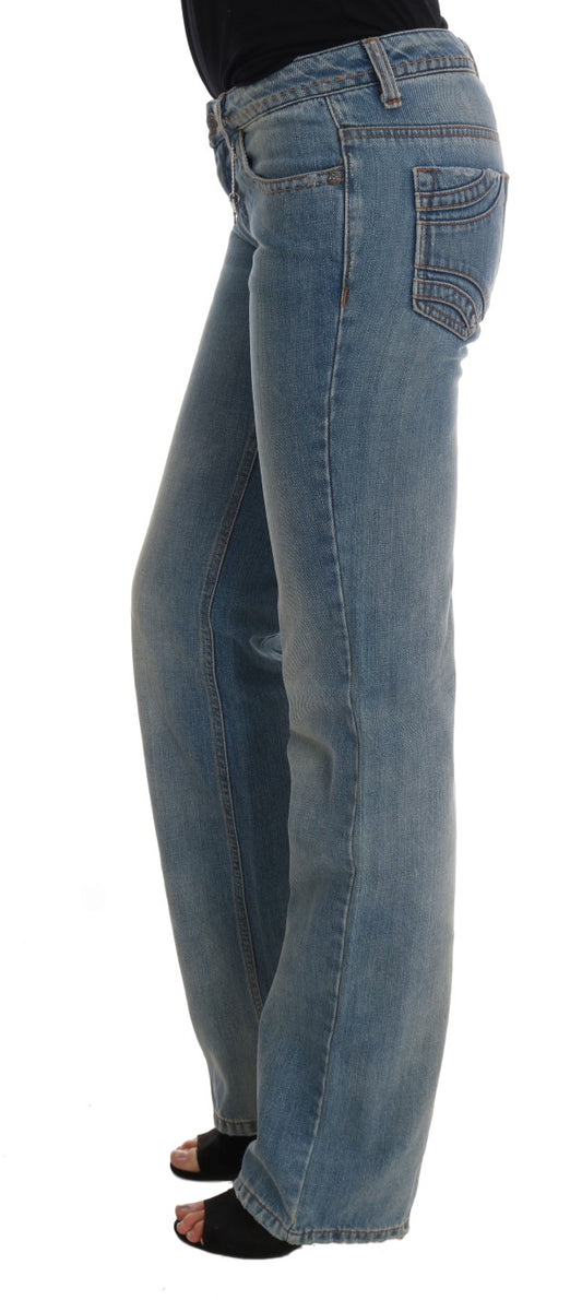 Pair of blue jeans on a model