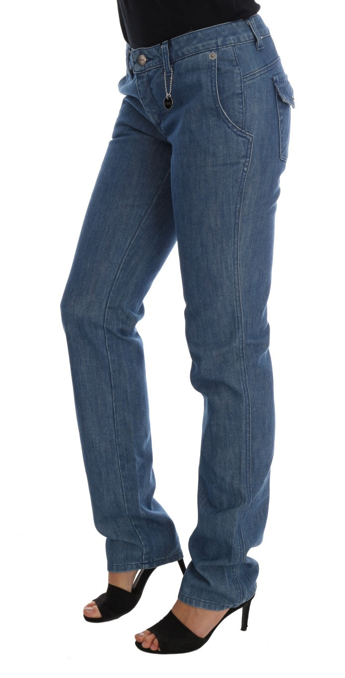 Pair of blue jeans on a model