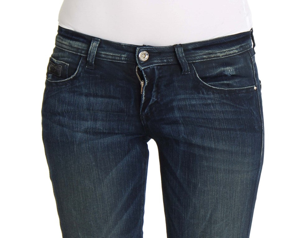 Pair of blue jeans on a mannequin torso