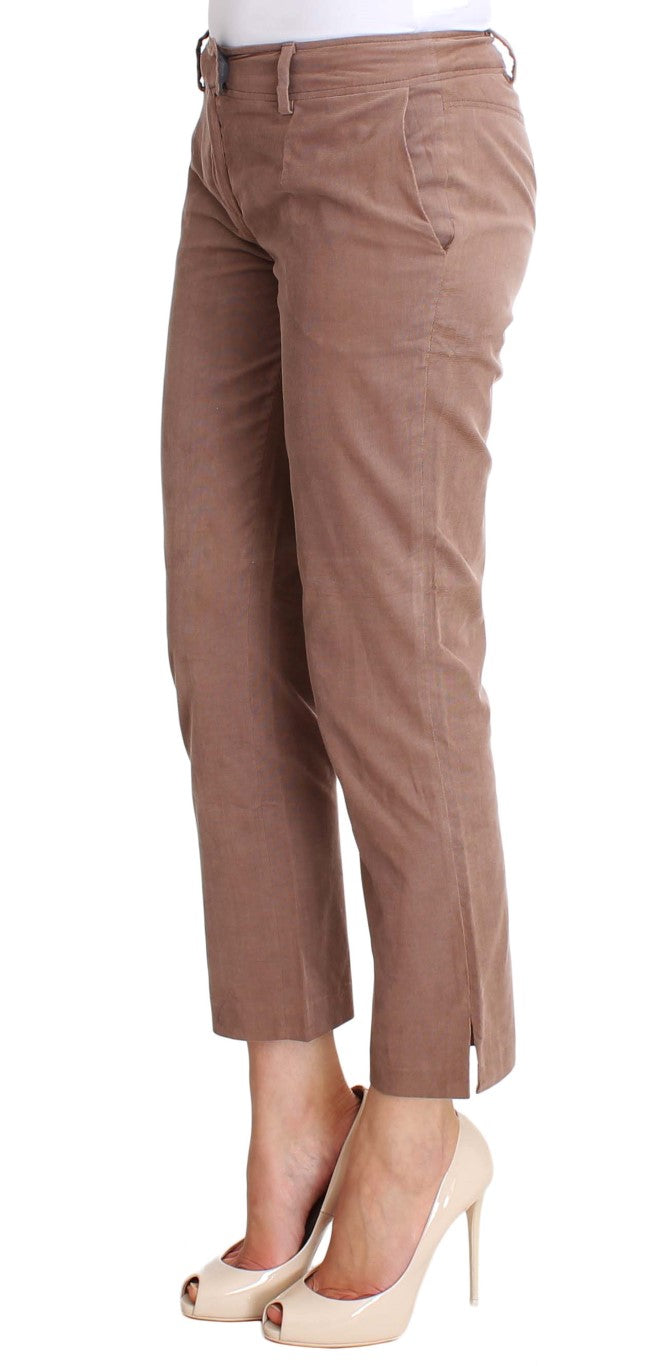 Pair of women's trousers in a chocolate brown color