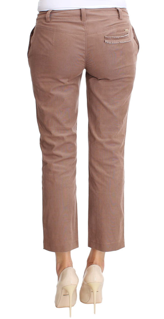 Pair of women's brown trousers with pockets on sides