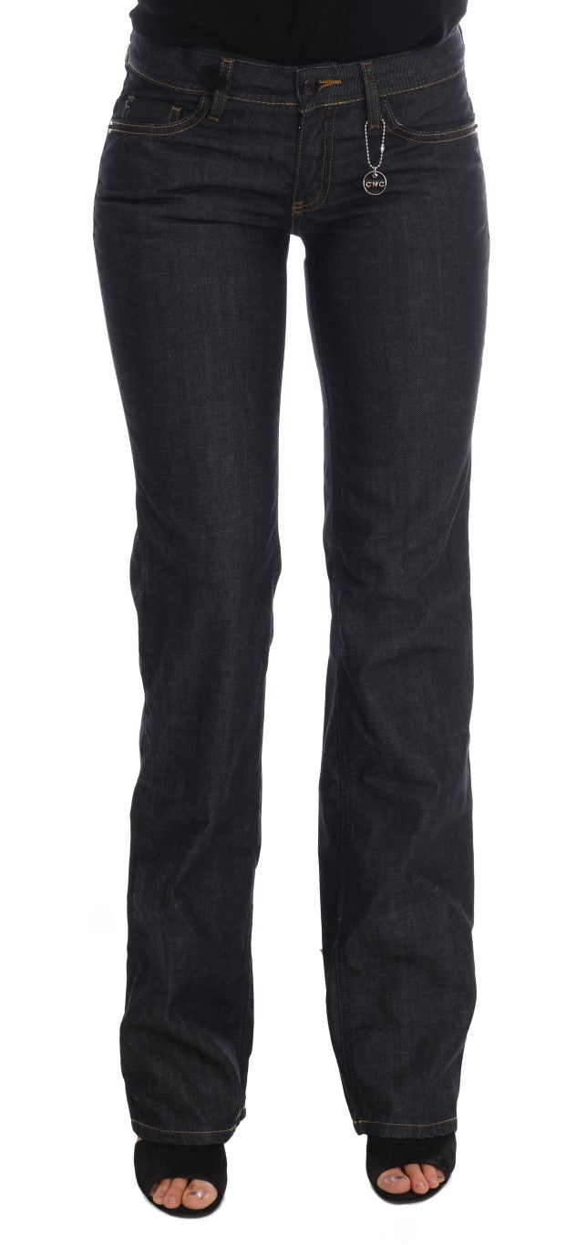 Pair of dark blue jeans on a mannequin