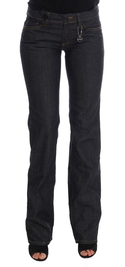 Pair of dark blue jeans on a mannequin