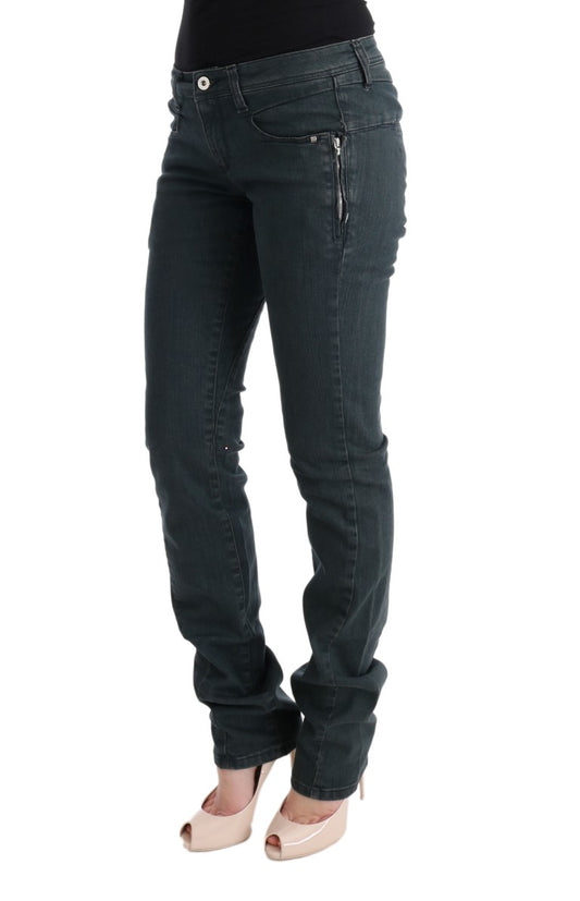 Pair of dark blue jeans on a mannequin