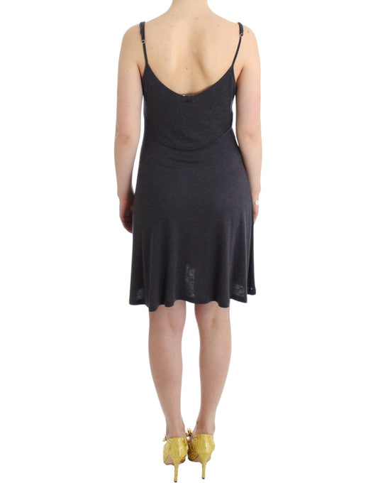 Black dress with spaghetti straps and backless design