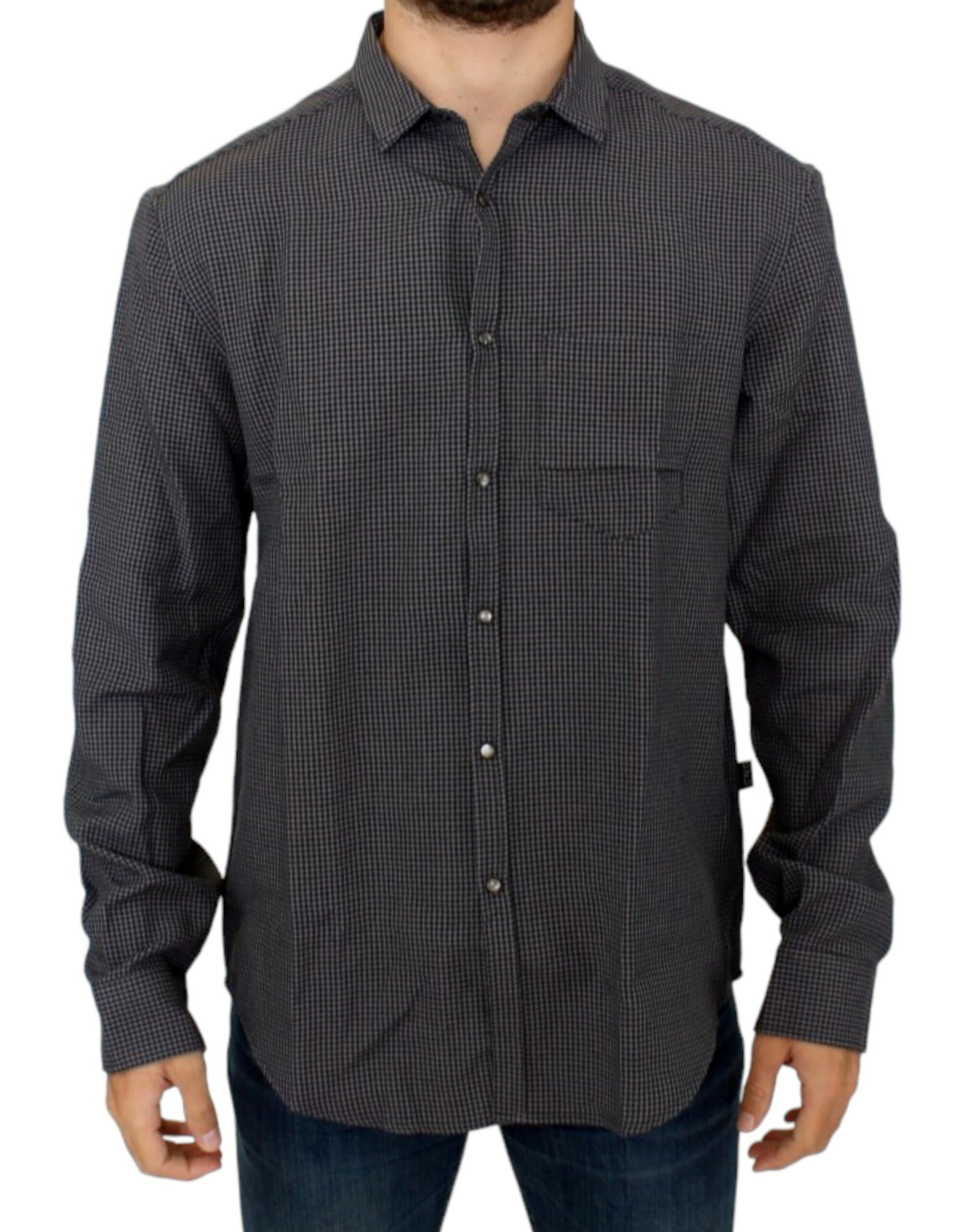 Long sleeve shirt with button down front