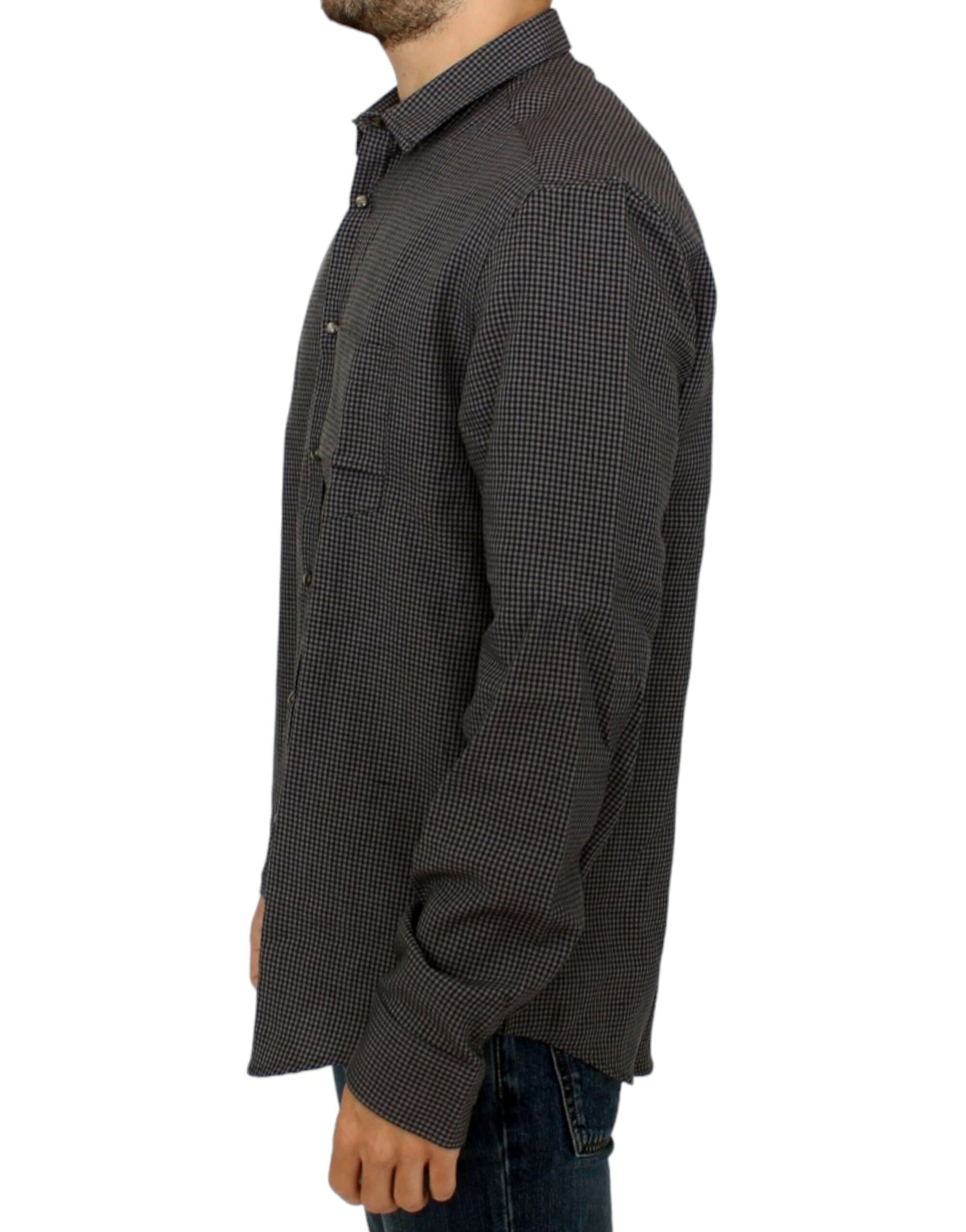 Man wearing long sleeve shirt