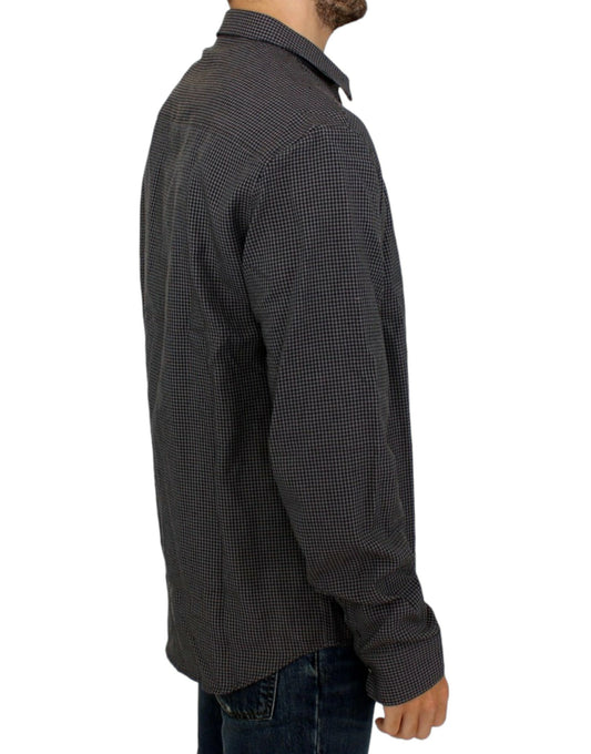 Long sleeve plaid shirt on mannequin