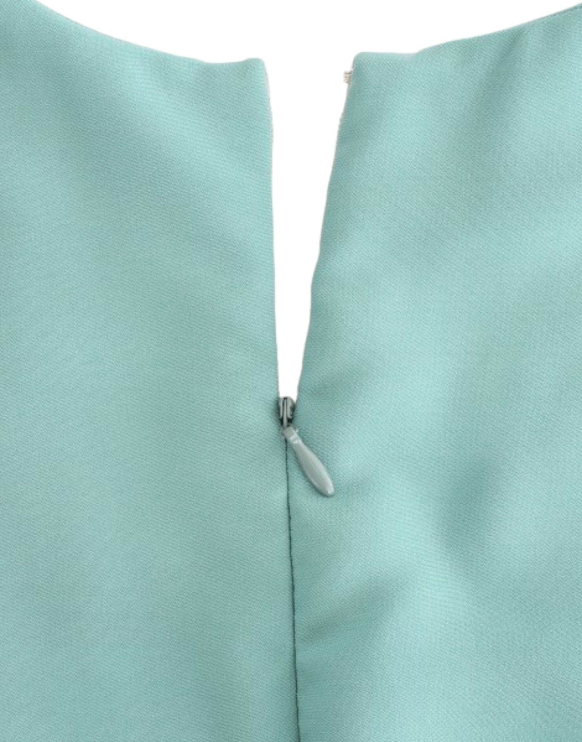 Blue fabric with zipper closure