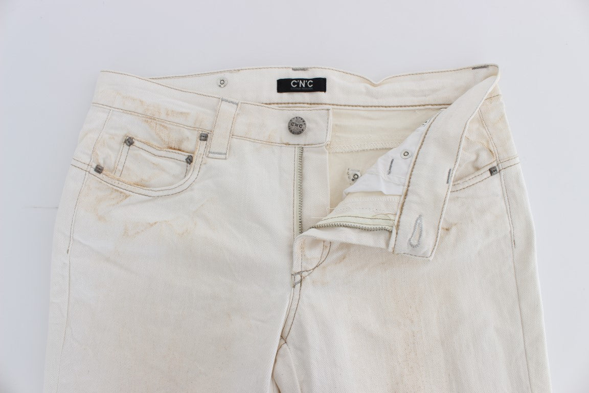 Pair of dirty white jeans