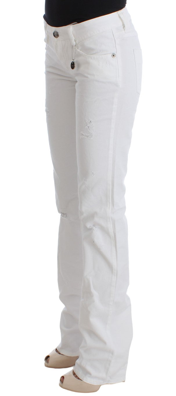 White denim jeans on a mannequin