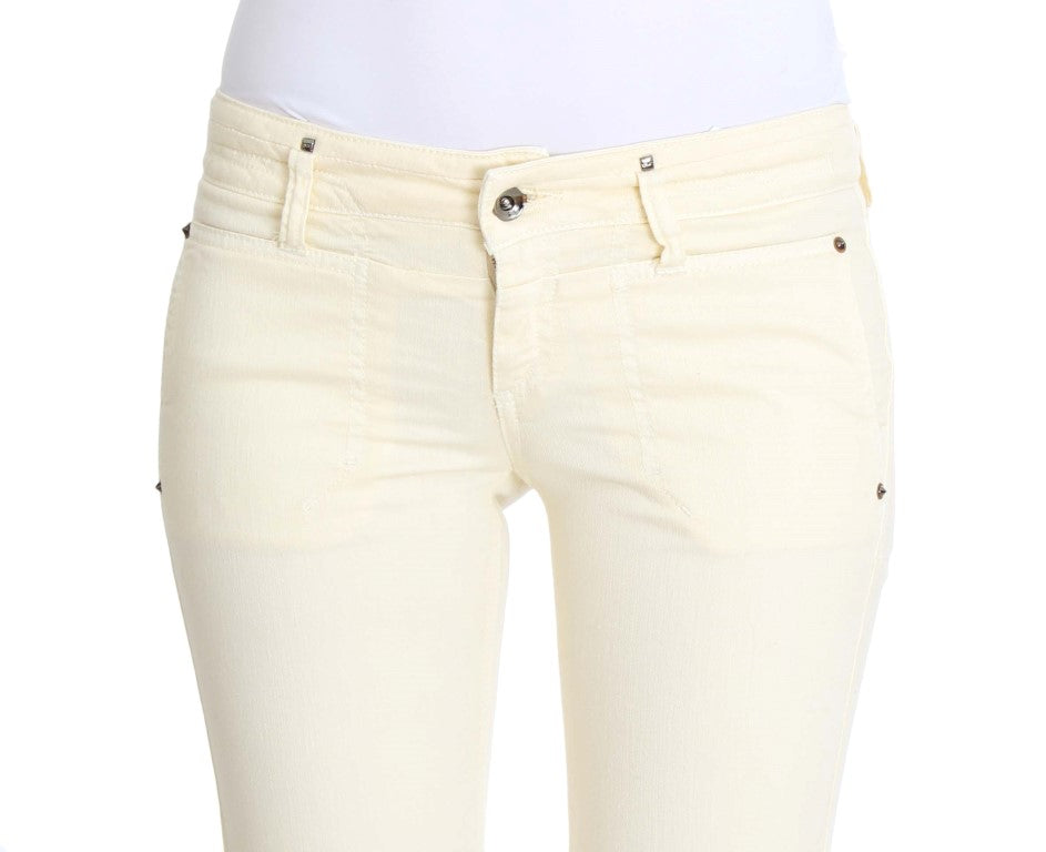 Pair of light yellow women's jeans