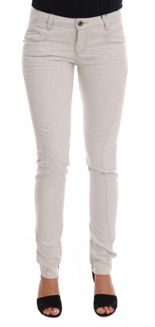 Pair of light wash jeans