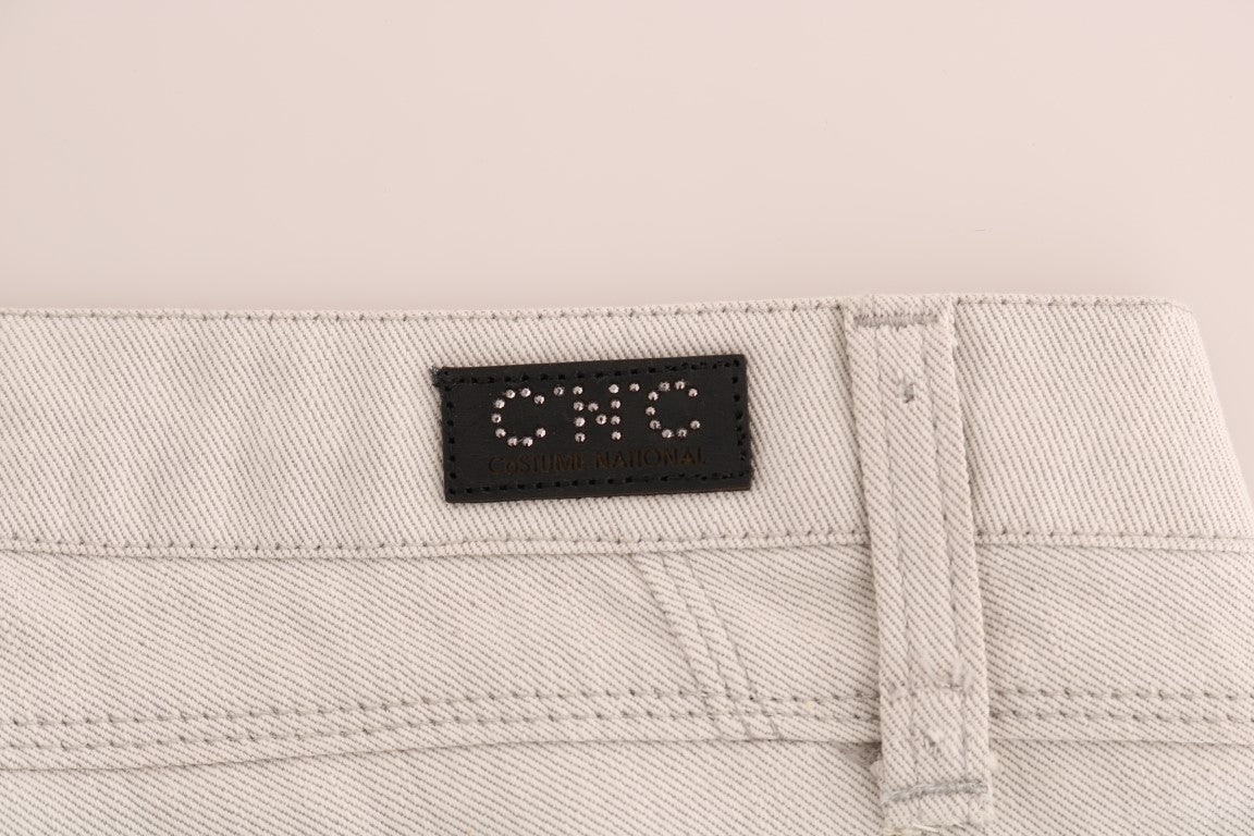 White belt with black buckle and label