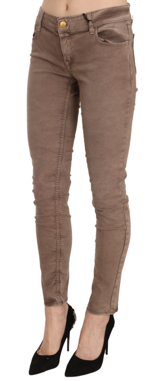 Pair of brown skinny jeans