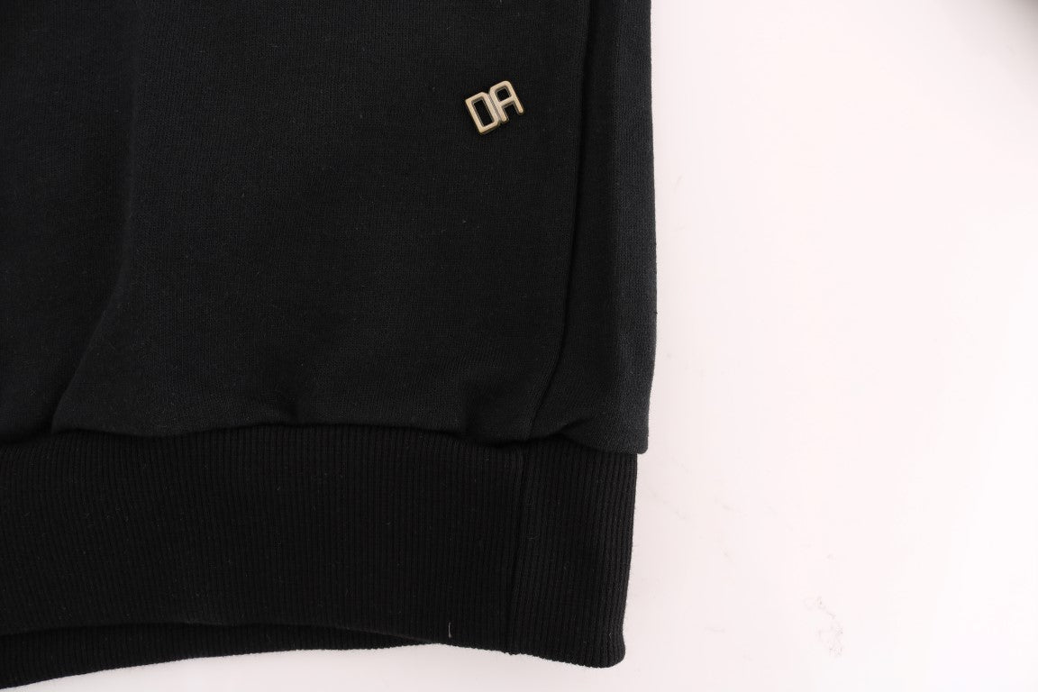 Black socks with gold logo