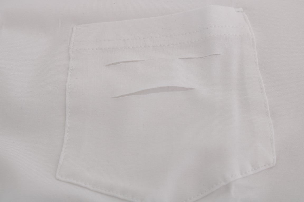 Pocket on white fabric