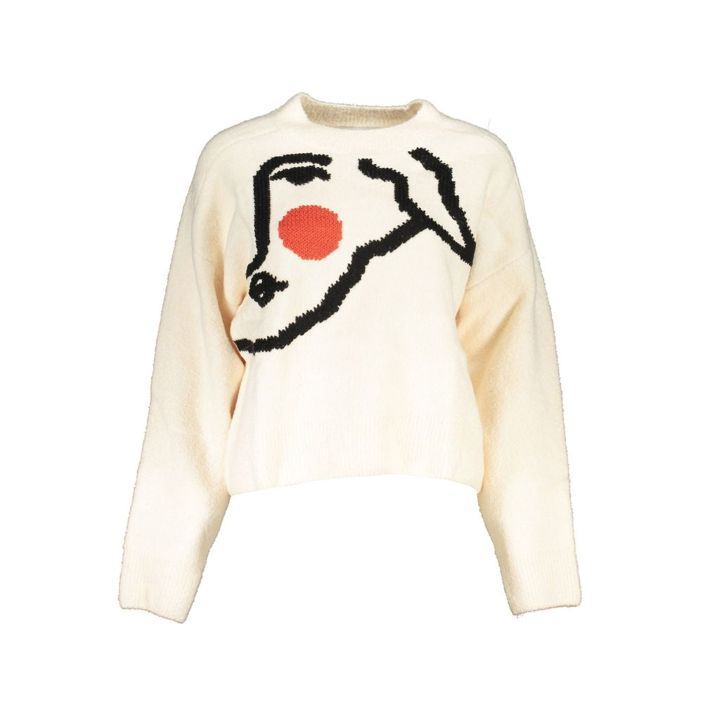 Knitted sweater with red nose design on front