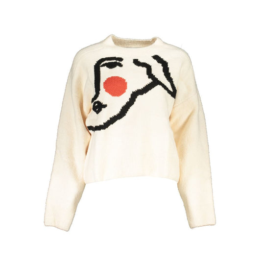 Knitted sweater with red nose design on front