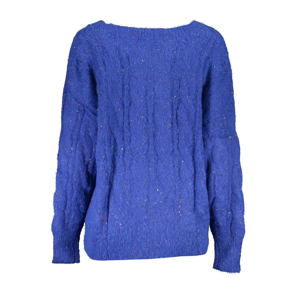 Blue sweater with glittery dots