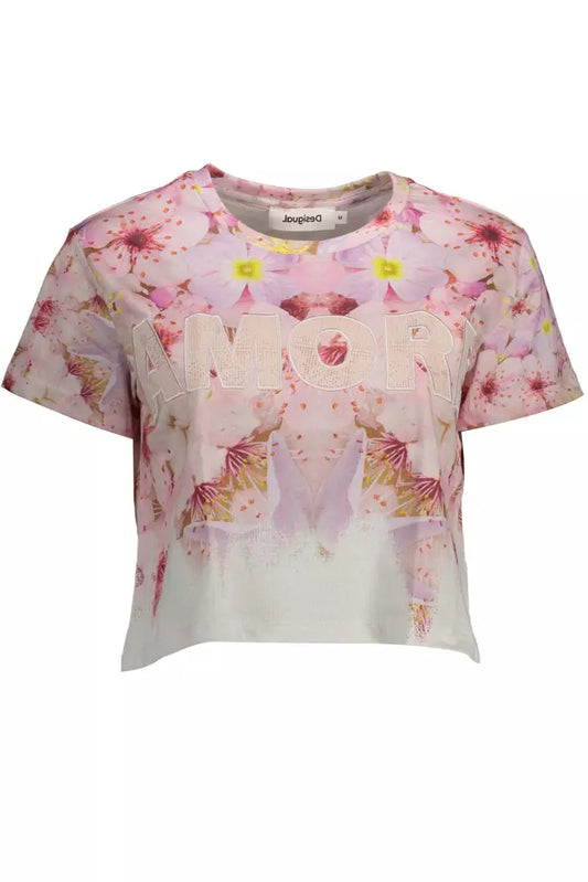 Short sleeve floral print top