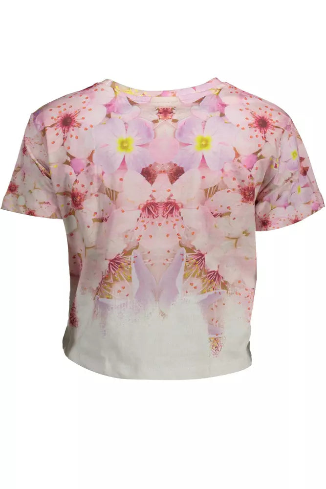 Floral print t-shirt on a mannequin