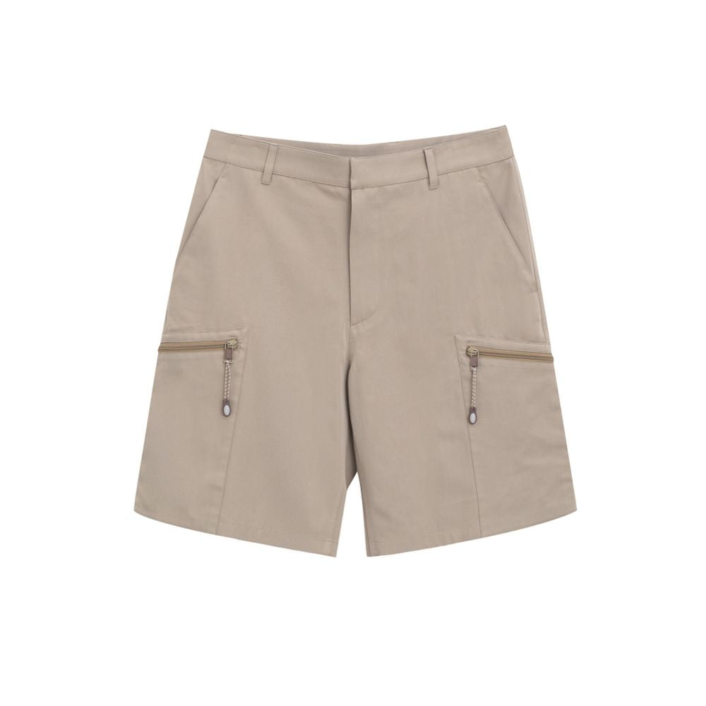 Tan shorts with pockets on sides